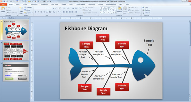 Detail Fishbone Diagram Template Powerpoint Nomer 30