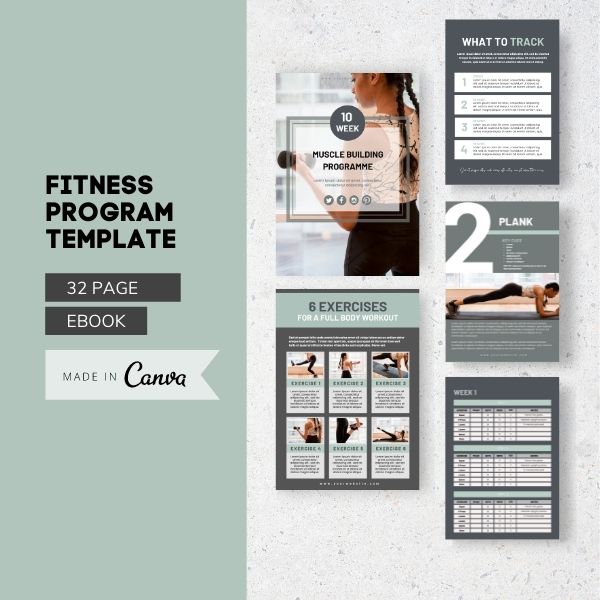 Detail Fitness Ebook Template Nomer 29