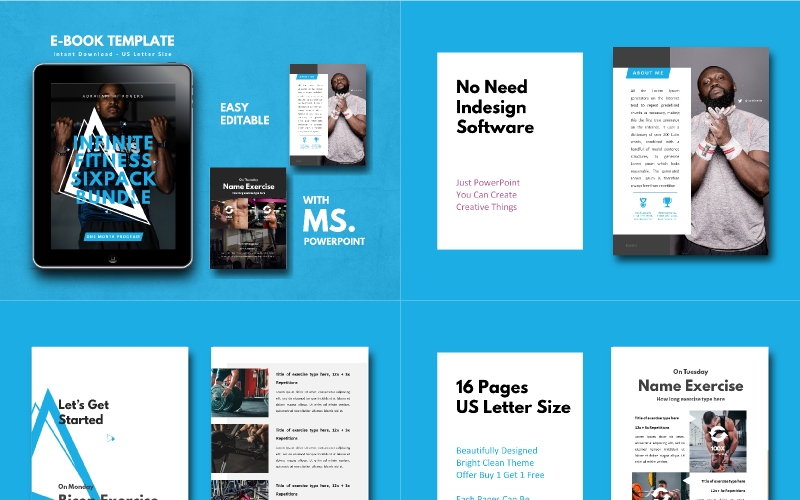 Detail Fitness Ebook Template Nomer 5