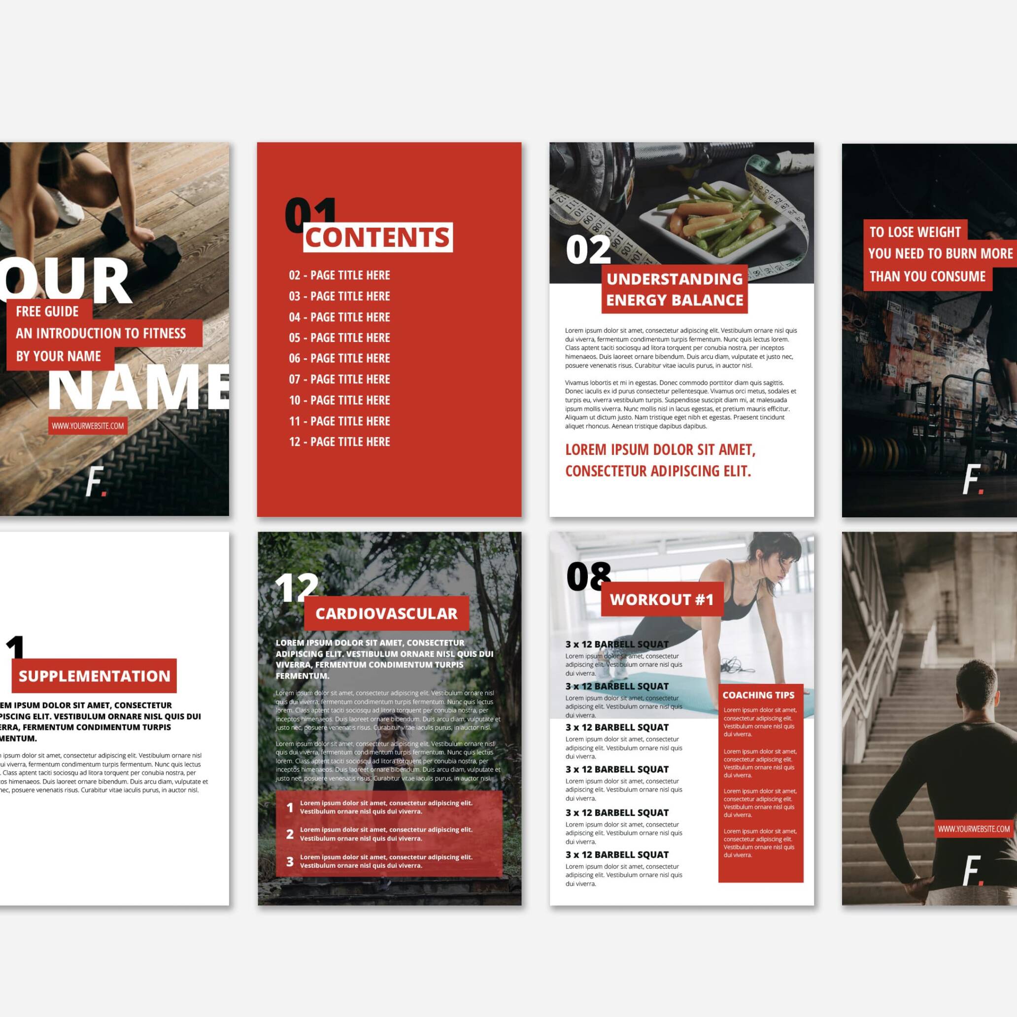 Detail Fitness Ebook Template Nomer 46