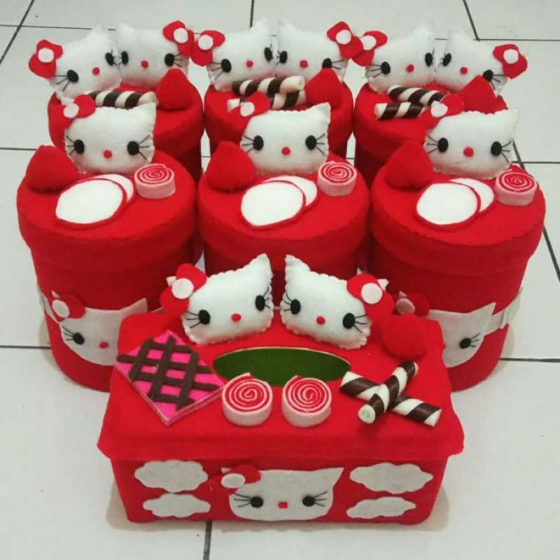 Detail Flanel Hello Kitty Nomer 37