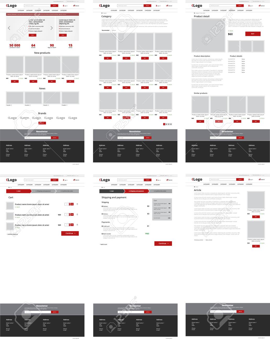 Detail Flat Ecommerce Template Nomer 13