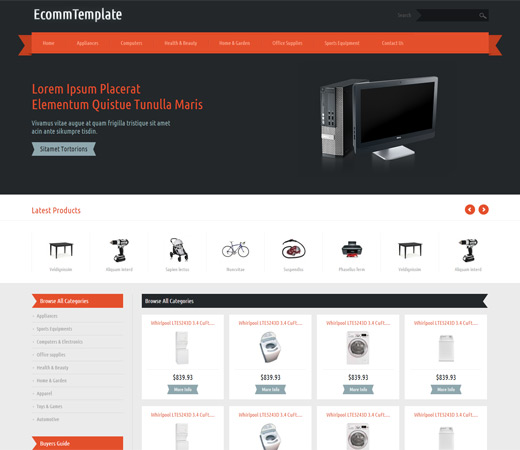 Detail Flat Ecommerce Template Nomer 28