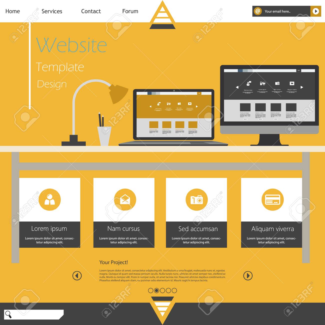 Detail Flat Ecommerce Template Nomer 42