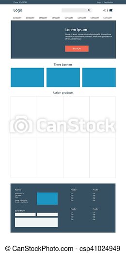 Detail Flat Ecommerce Template Nomer 43