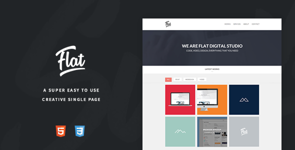 Detail Flat Html Template Nomer 2