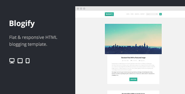 Detail Flat Html Template Nomer 7