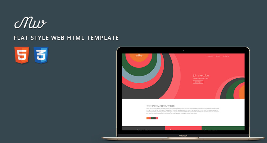 Detail Flat Html Template Nomer 8