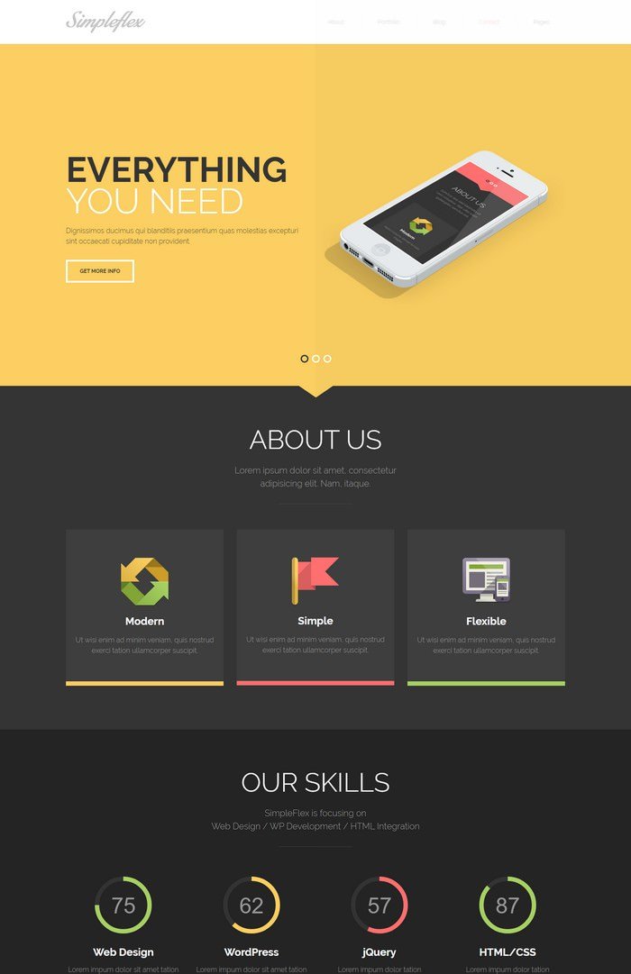 Detail Flat Html Template Nomer 42