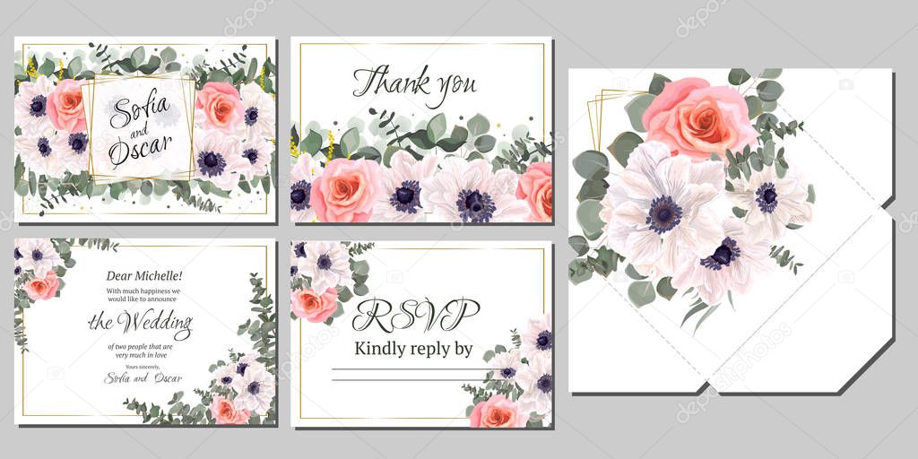 Detail Floral Envelope Template Nomer 29