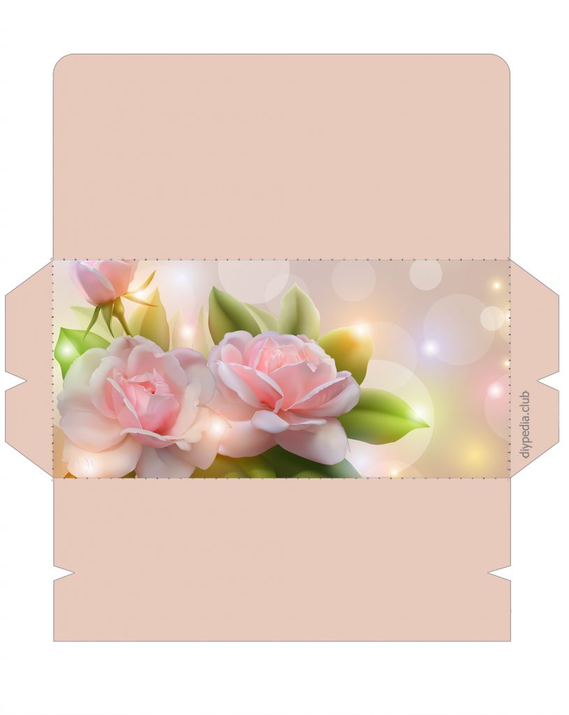 Detail Floral Envelope Template Nomer 30