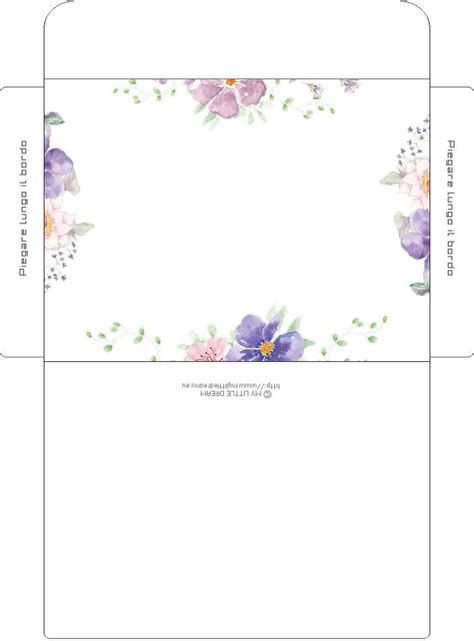 Detail Floral Envelope Template Nomer 31