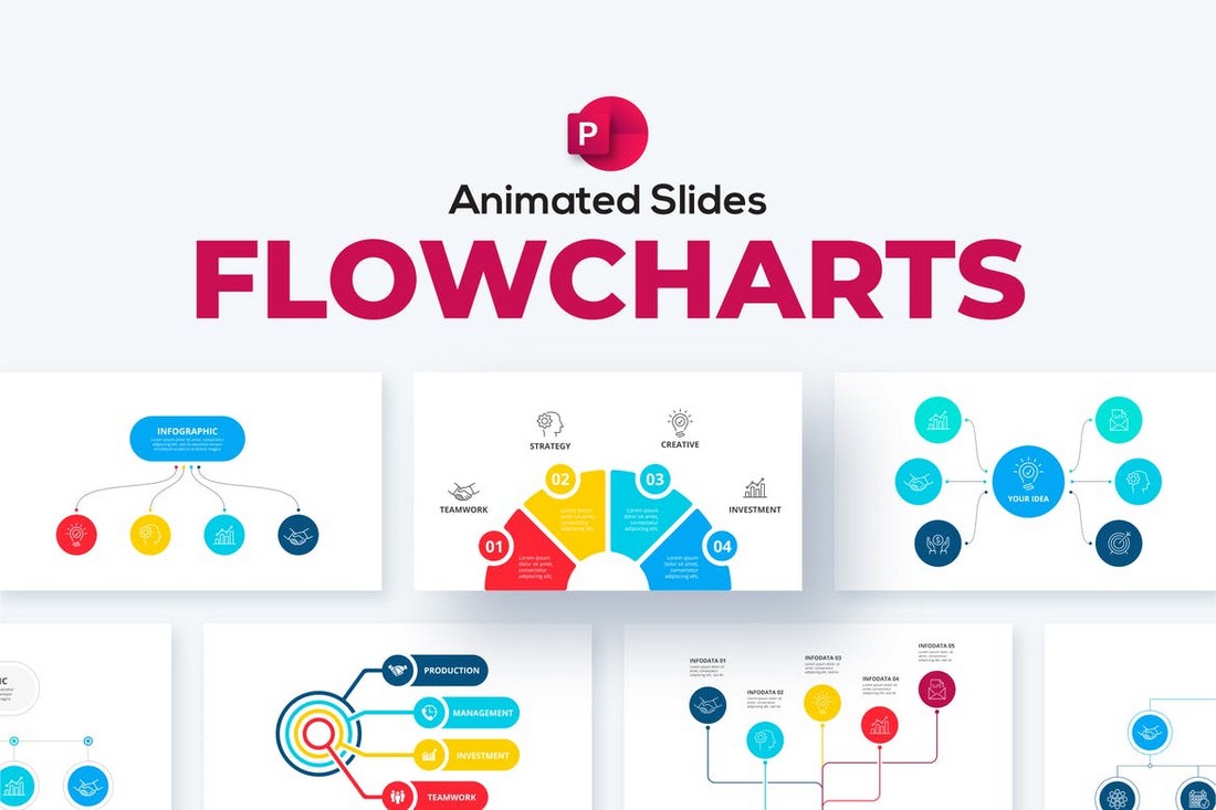 Detail Flow Chart Template Powerpoint Free Download Nomer 5