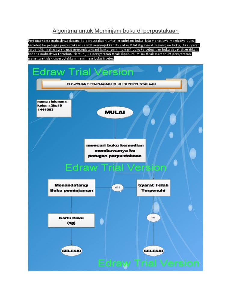 Detail Flowchart Meminjam Buku Di Perpustakaan Nomer 9