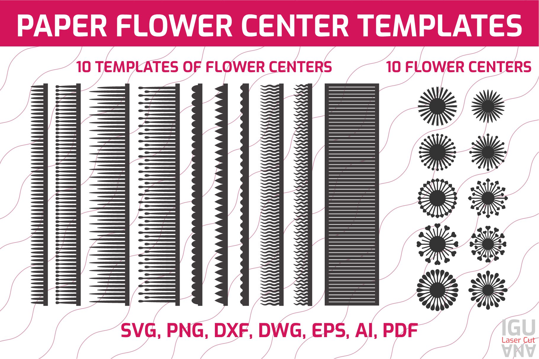 Detail Flower Center Template Nomer 15