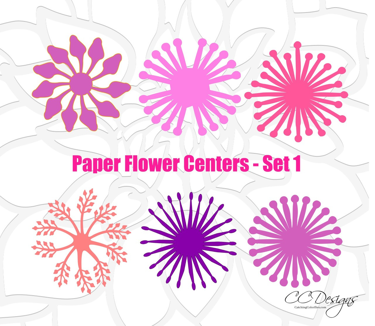 Detail Flower Center Template Nomer 22