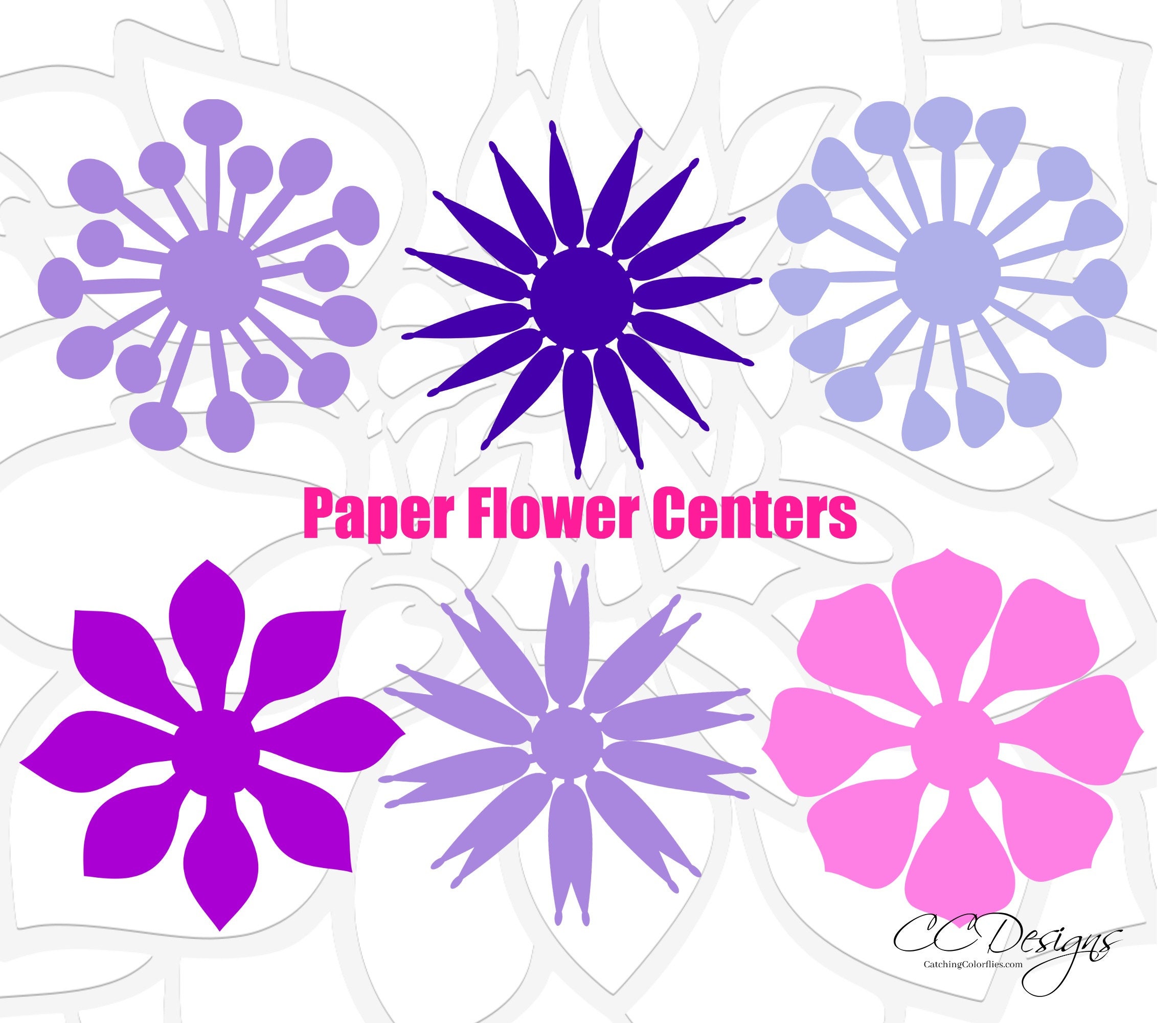 Detail Flower Center Template Nomer 7