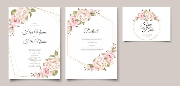 Detail Flower Invitation Card Template Nomer 40