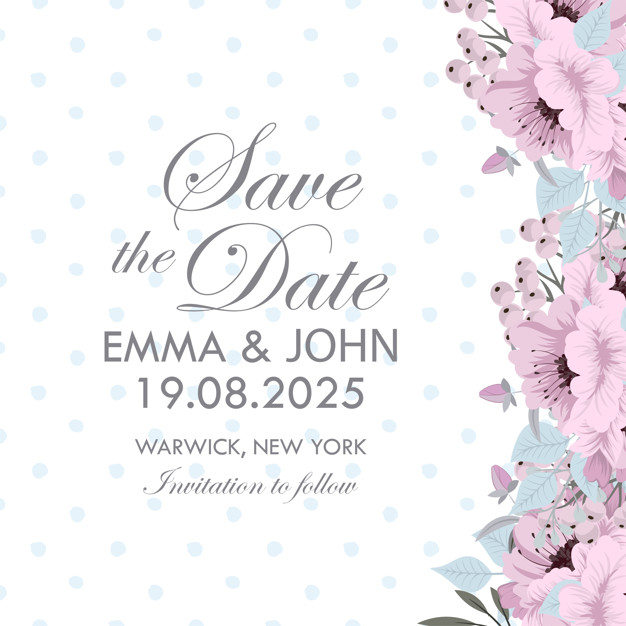 Detail Flower Invitation Card Template Nomer 45