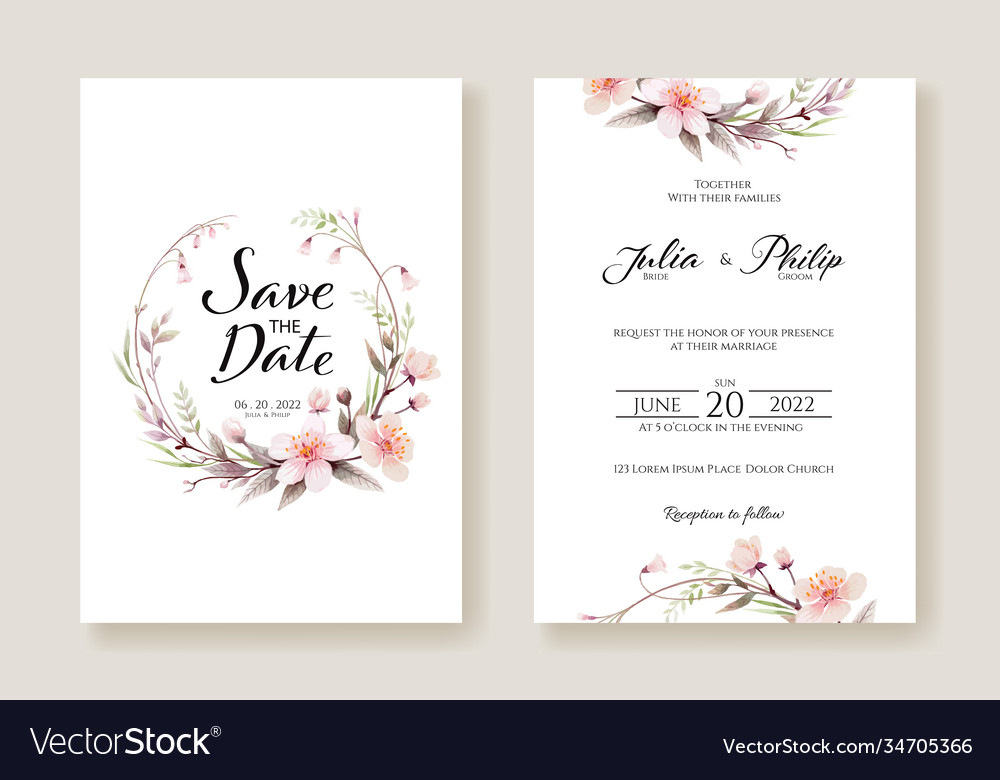 Detail Flower Invitation Card Template Nomer 9