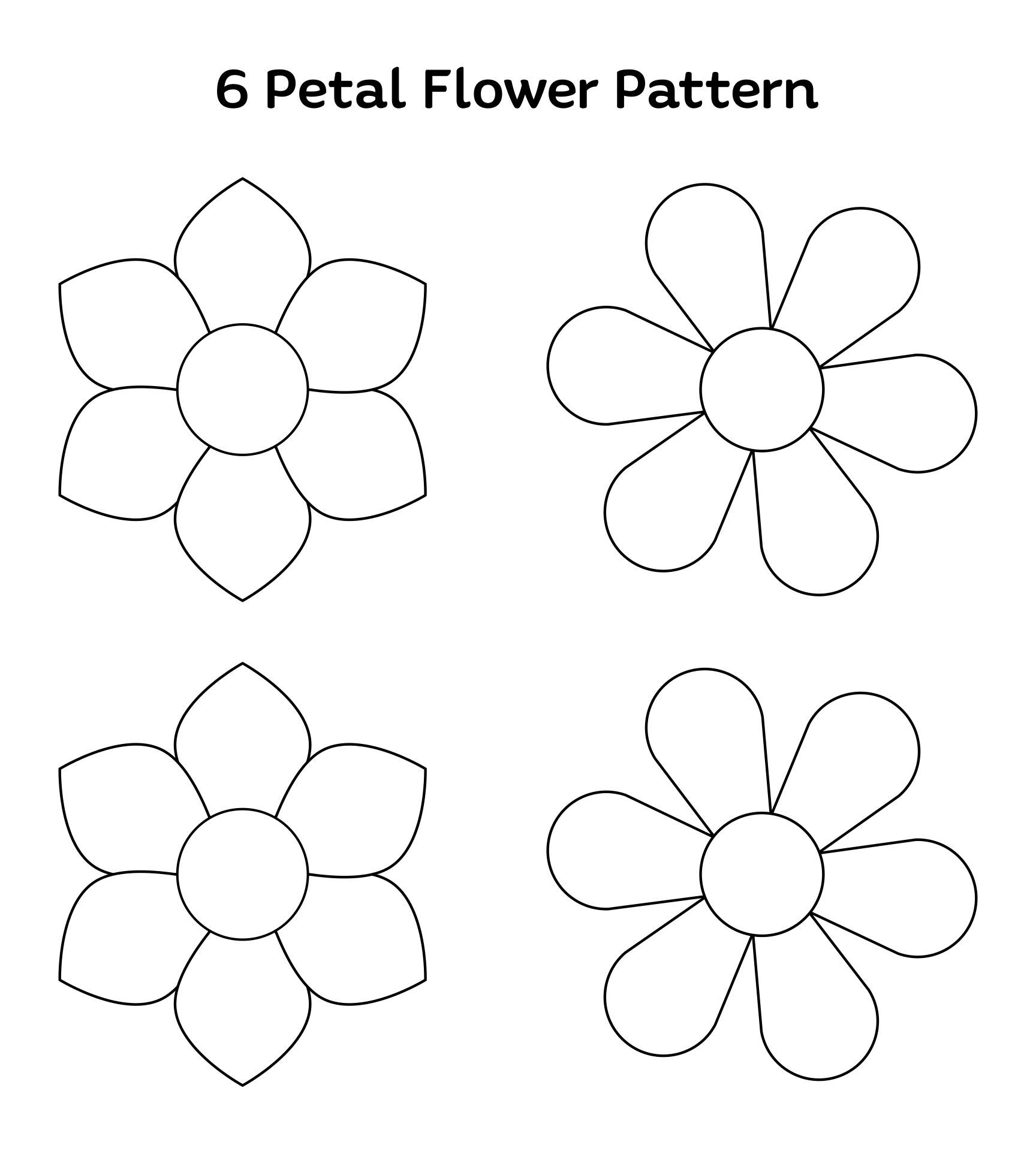 Detail Flower Pattern Template Nomer 2
