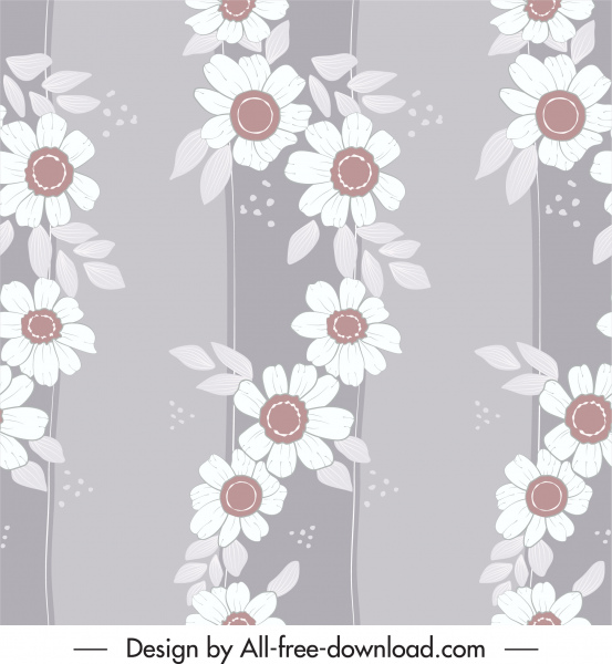 Detail Flower Pattern Template Nomer 12