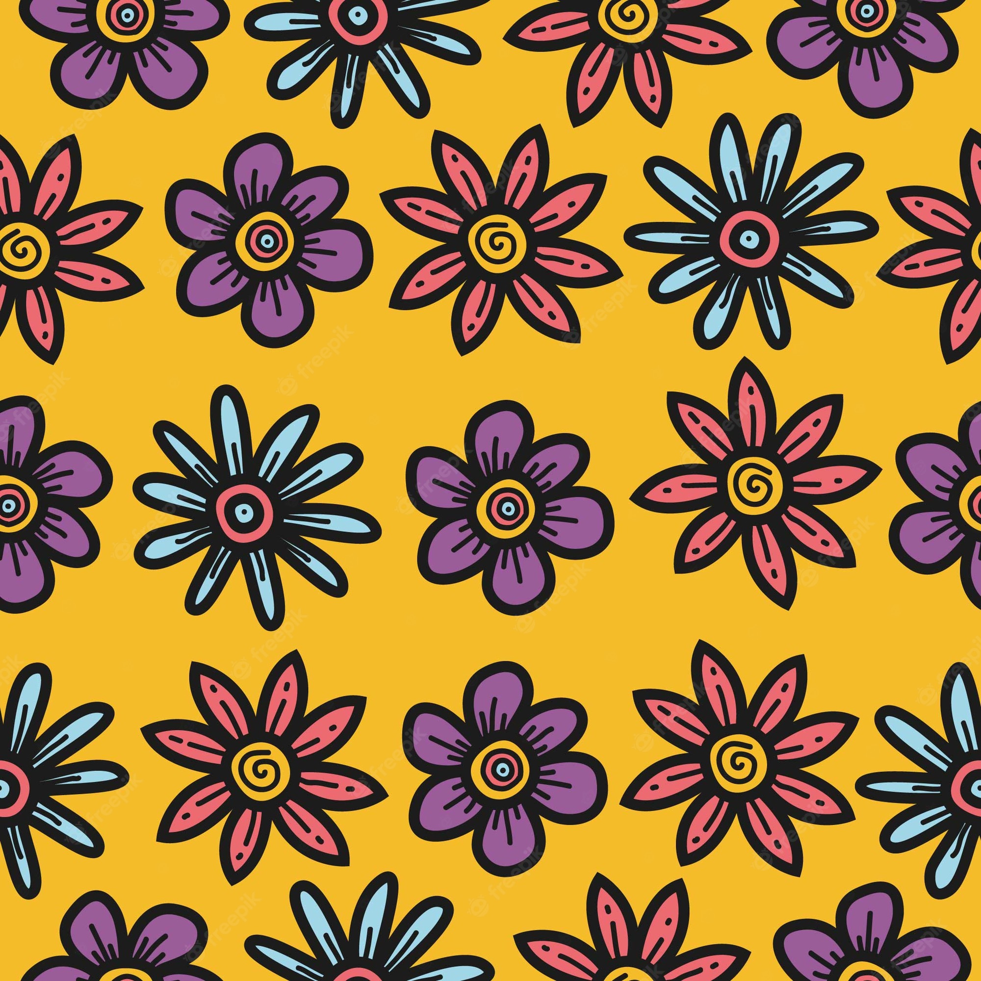 Detail Flower Pattern Template Nomer 20