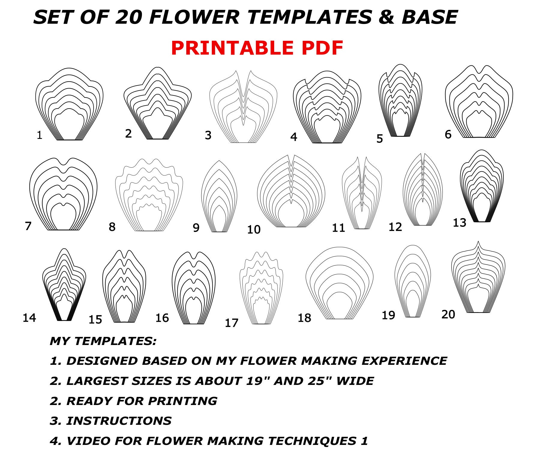 Detail Flower Pattern Template Nomer 28