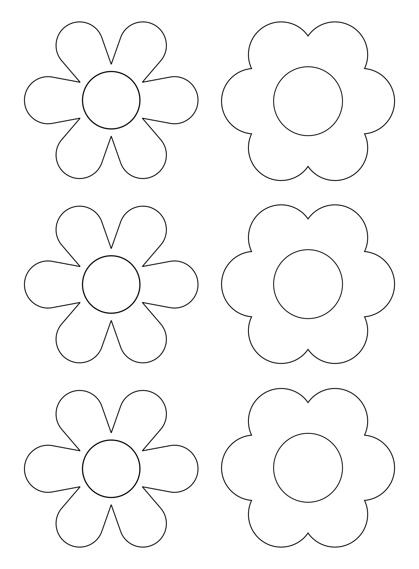 Detail Flower Pattern Template Printable Nomer 14