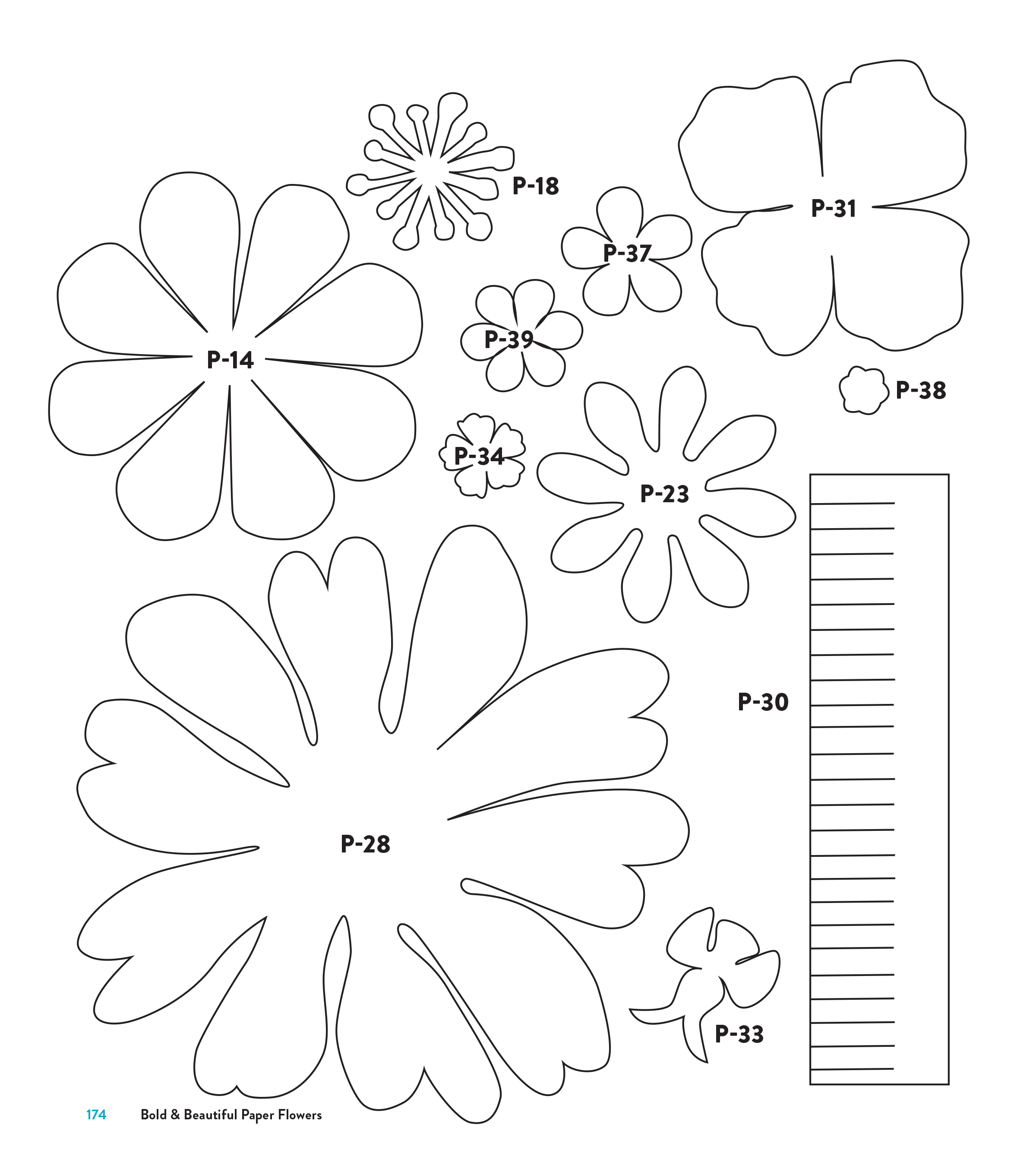 Detail Flower Pattern Template Printable Nomer 27