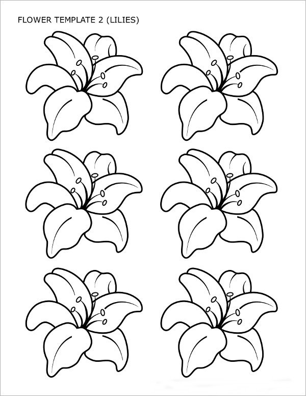 Detail Flower Pattern Template Printable Nomer 33