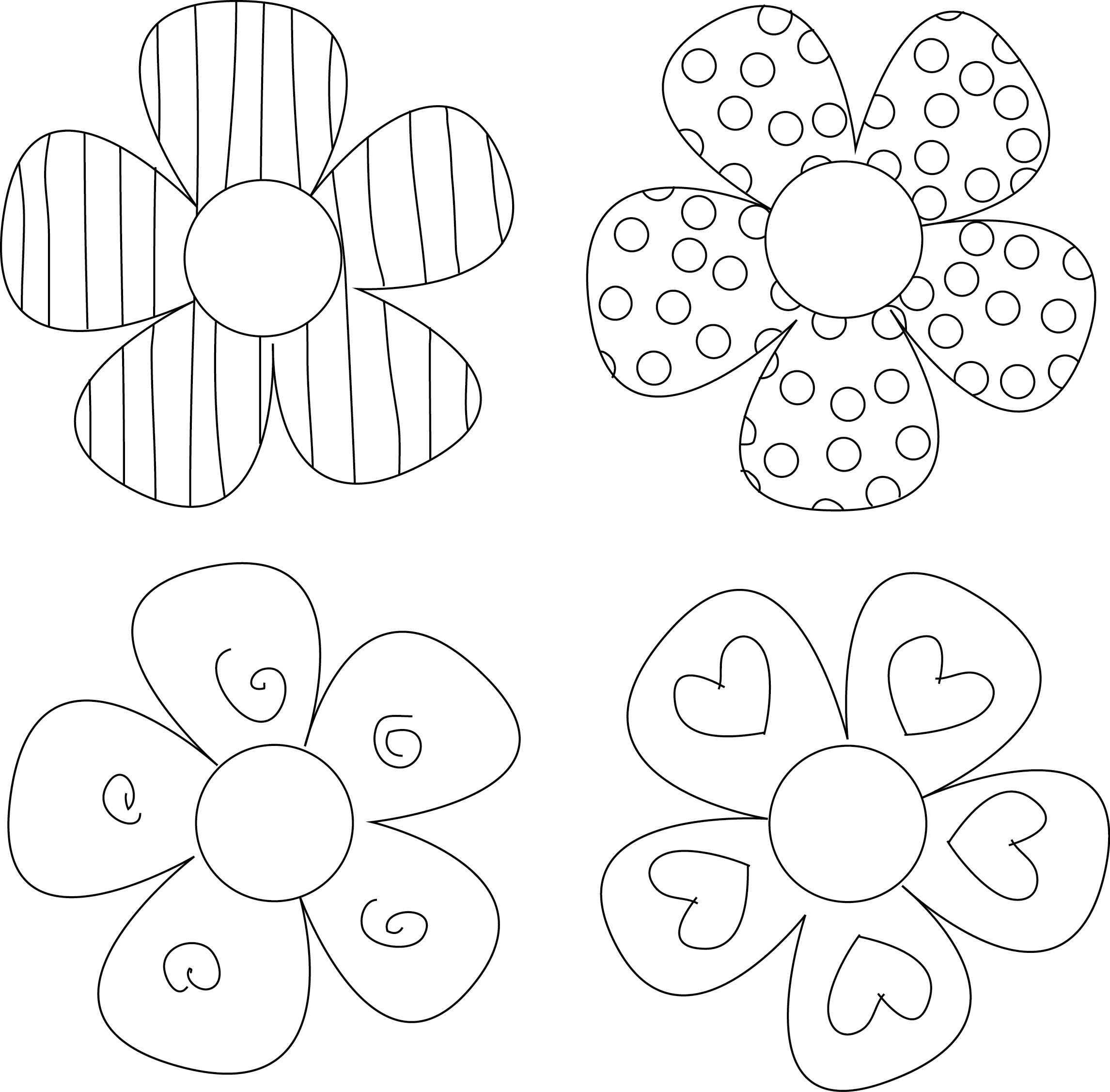 Detail Flower Pattern Template Printable Nomer 40
