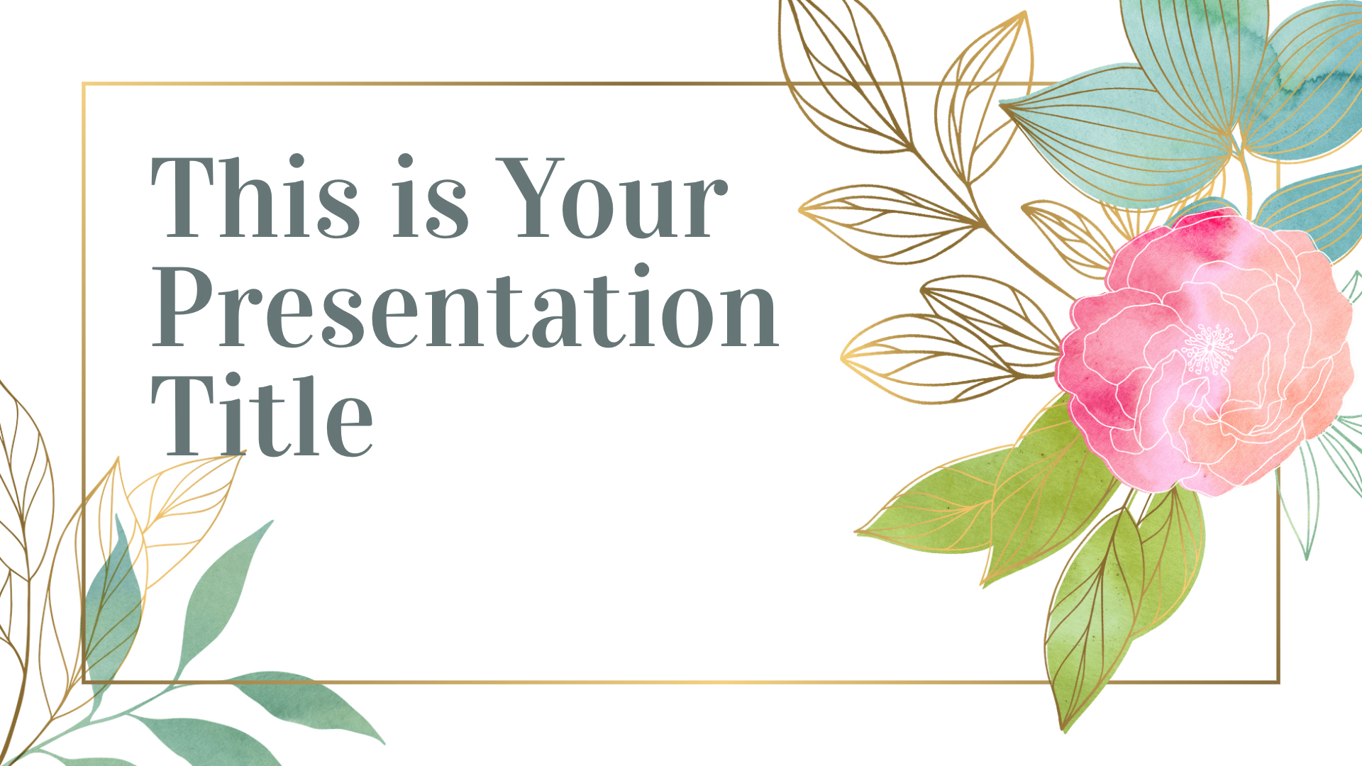 Flowery Powerpoint Template - KibrisPDR