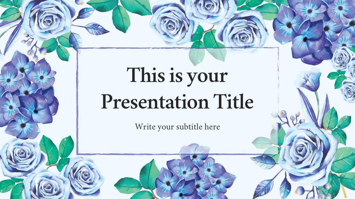 Detail Flowery Powerpoint Template Nomer 8