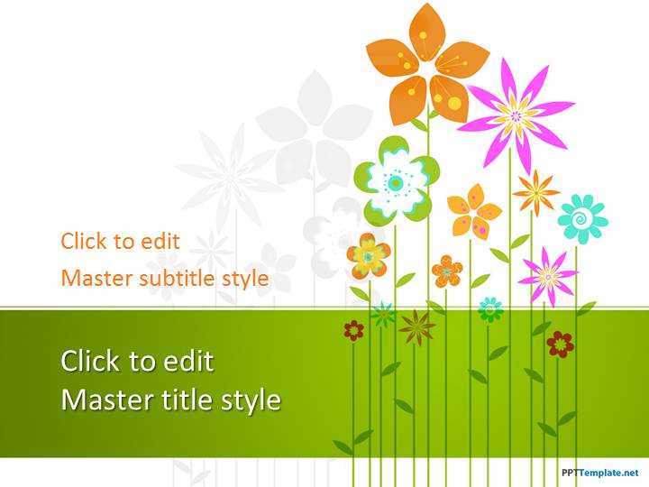 Detail Flowery Powerpoint Template Nomer 13