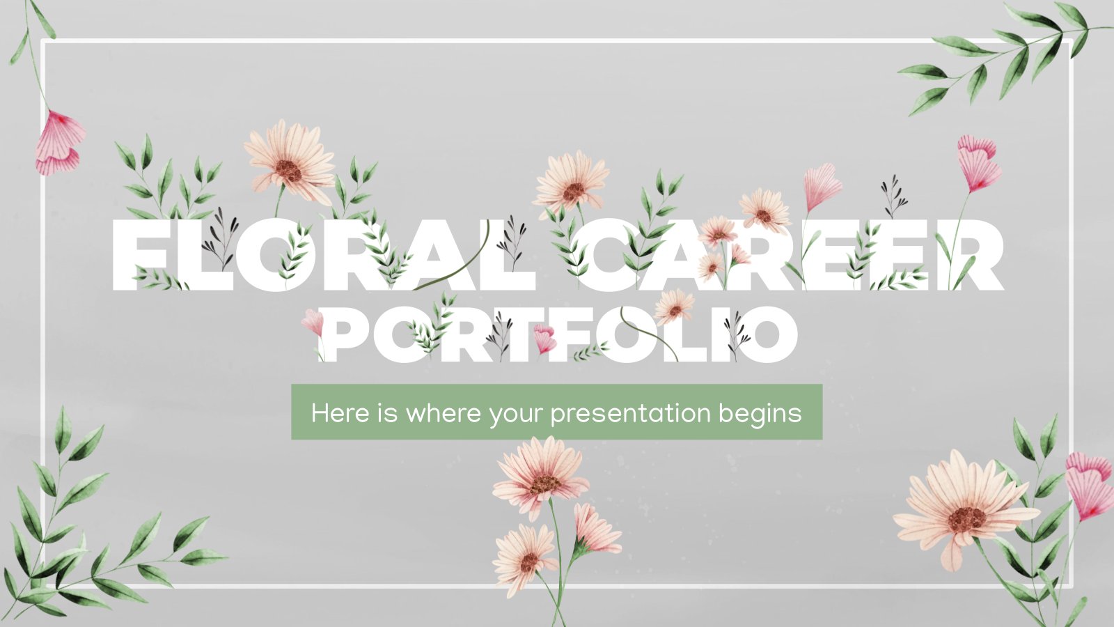 Detail Flowery Powerpoint Template Nomer 16