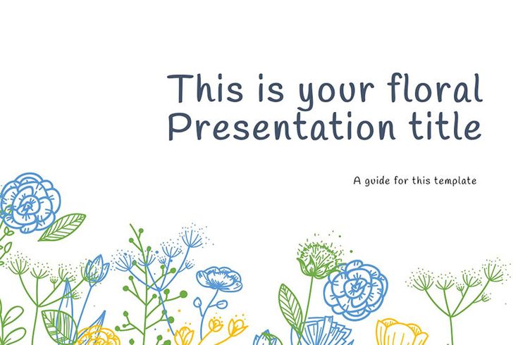 Detail Flowery Powerpoint Template Nomer 17