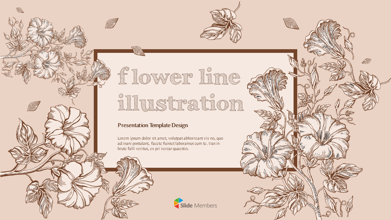 Detail Flowery Powerpoint Template Nomer 25