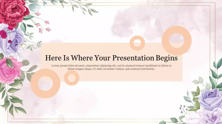 Detail Flowery Powerpoint Template Nomer 31