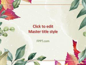 Detail Flowery Powerpoint Template Nomer 38