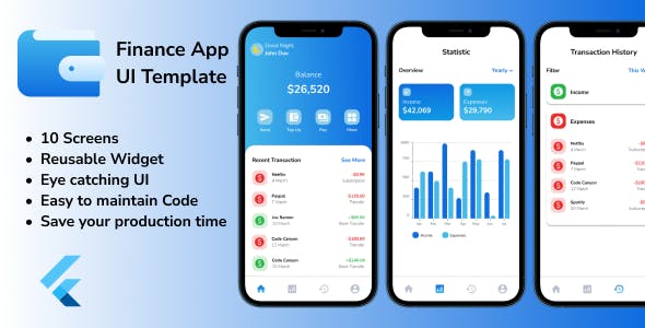 Detail Flutter Admin Template Nomer 24