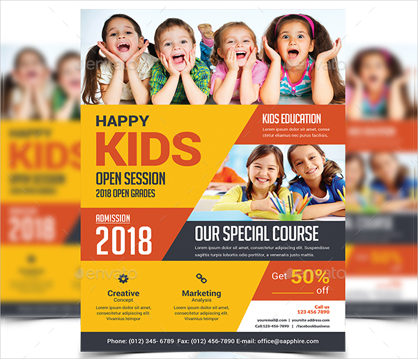 Detail Flyer Education Template Free Nomer 30