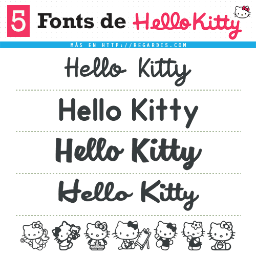 Detail Font Hello Kitty Nomer 5