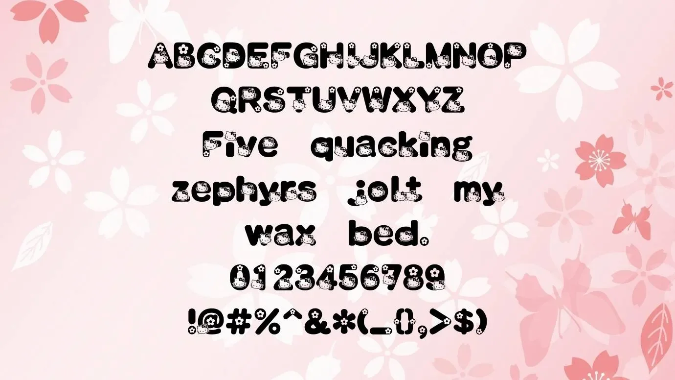 Detail Font Hello Kitty Nomer 39