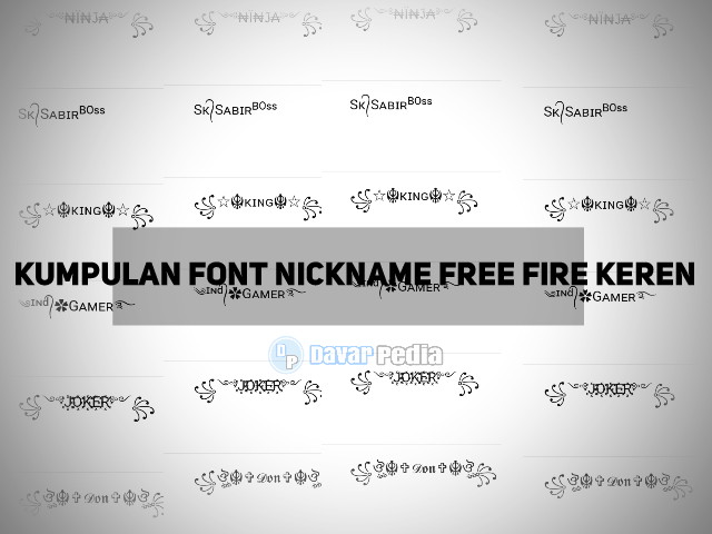 Detail Font Keren Untuk Ff Nomer 8