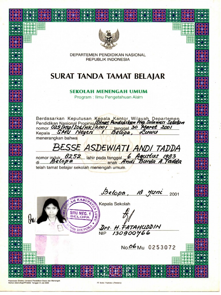 Detail Font Untuk Ijazah Nomer 15