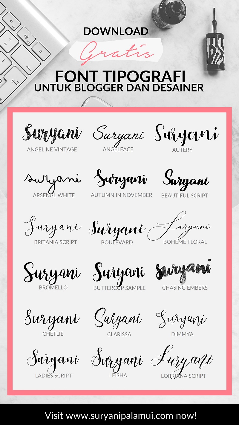 Detail Font Untuk Tipografi Nomer 2