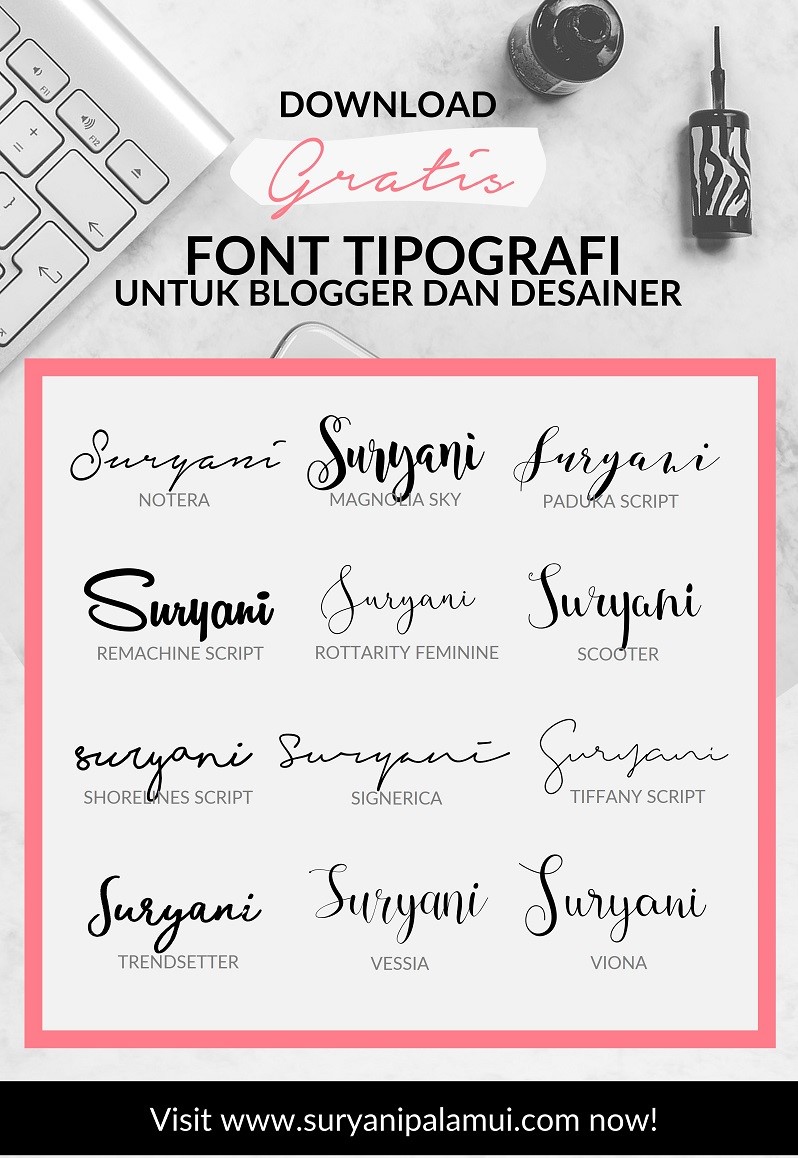 Detail Font Untuk Tipografi Nomer 9