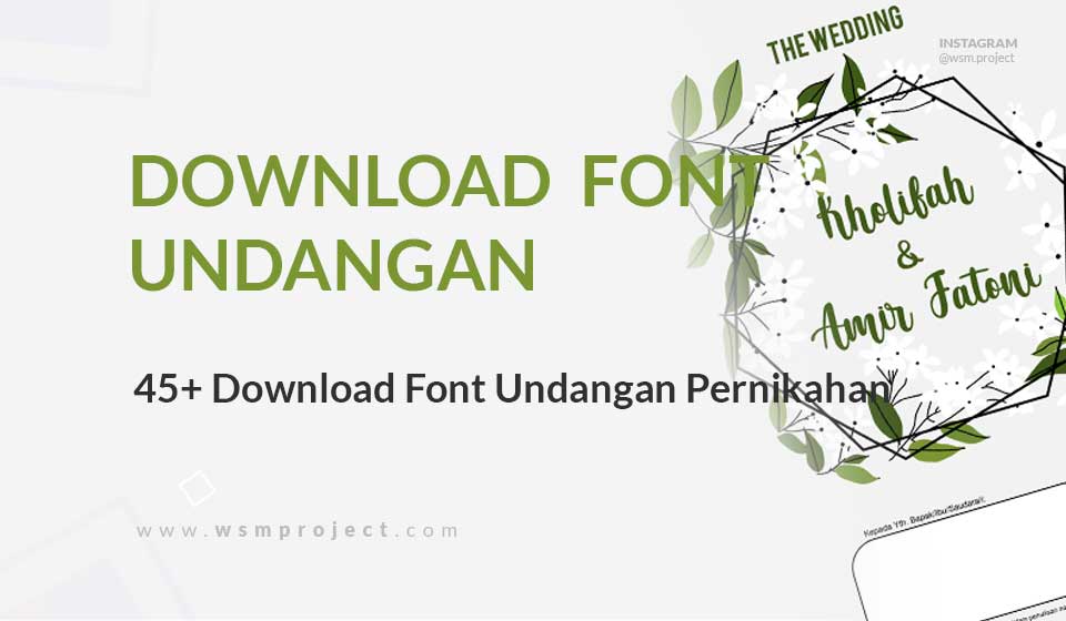 Detail Font Yang Biasa Digunakan Untuk Undangan Pernikahan Nomer 14