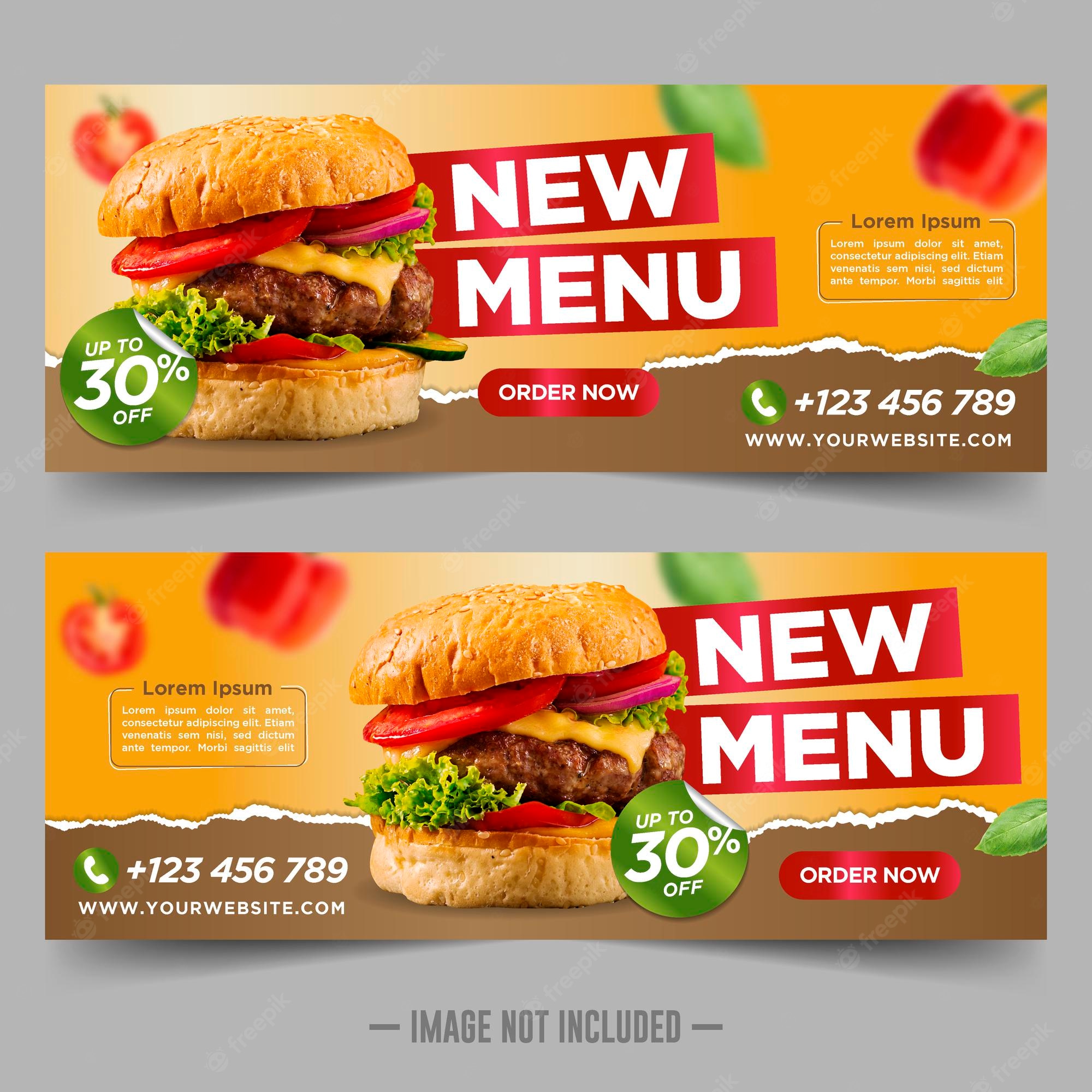 Detail Food Banner Design Template Nomer 32